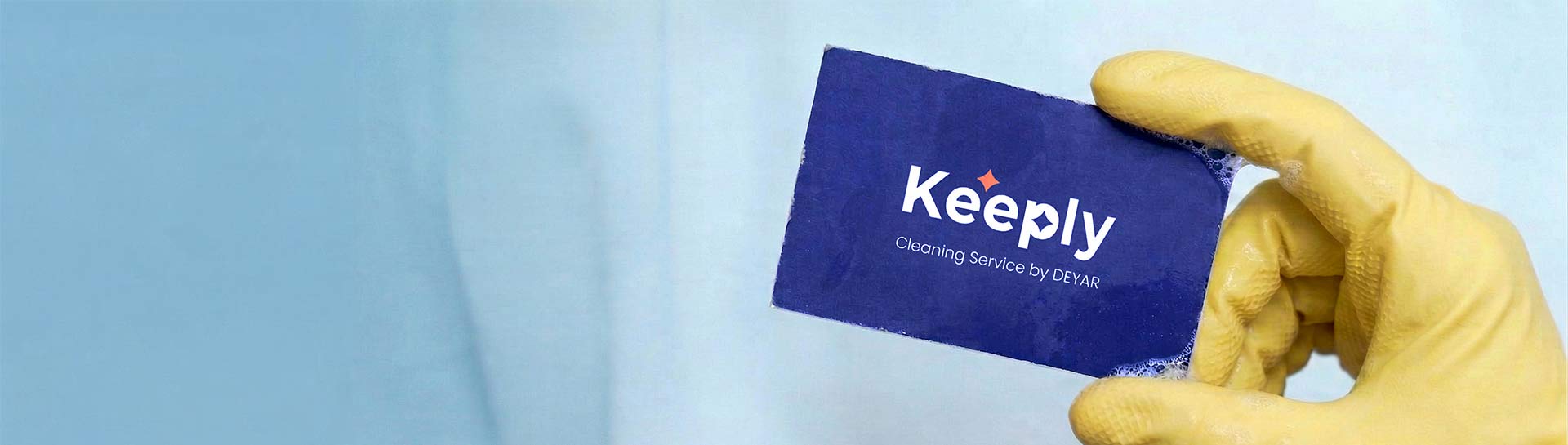 close up view of keeply business card