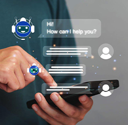 client using keeply chatbot on their phone to request a cleaning service