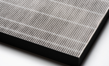 close up image of a dirty air filter before being cleaned by keeply.
